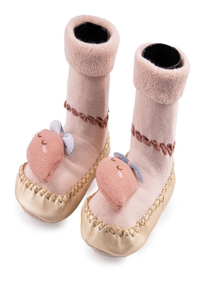 Richmen Unisex Kids Booties Anti Slip Cotton Socks Shoes for Baby Boy Girls Knitted Ankle Casual Socks Cum Shoe (63,6-12 Month) - Image 2