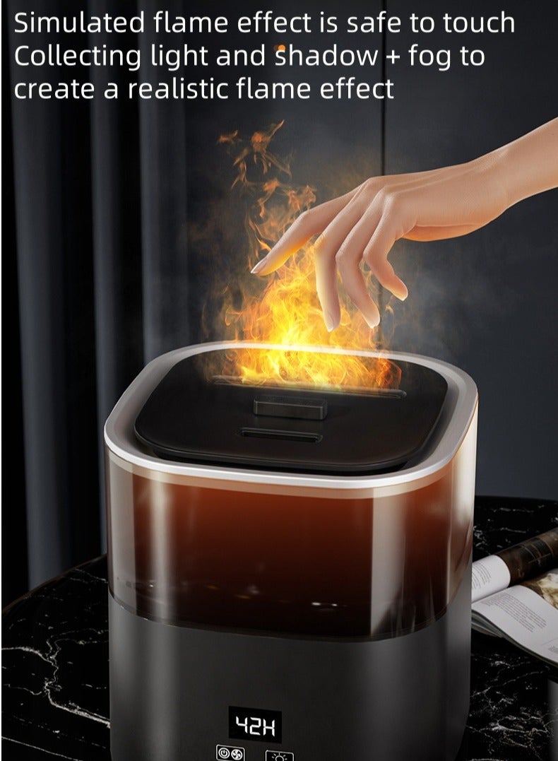 BESTPEAK 1.1L Humidifier with Light and Humidity Display  Spray Air Humidifier flame humidifier air humidifierHumidifier and Air Purifier with 2 Nozzles and Night Light Function, 12 Hours, Silent Operation Aromatherapy Function Suitable for Bedroom/Living Room/Office - Image 3