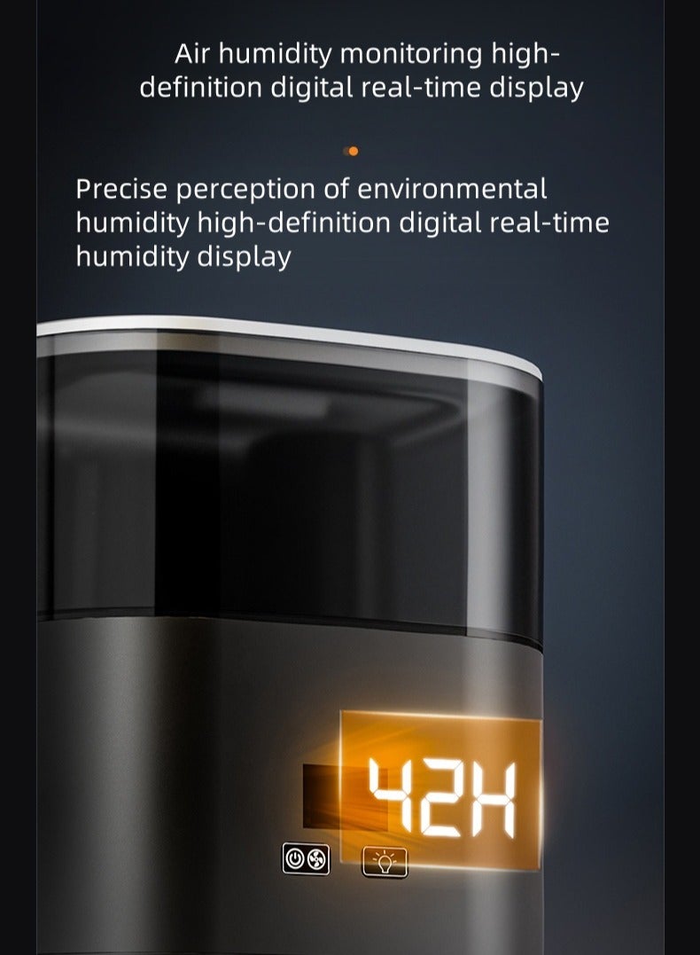 BESTPEAK 1.1L Humidifier with Light and Humidity Display  Spray Air Humidifier flame humidifier air humidifierHumidifier and Air Purifier with 2 Nozzles and Night Light Function, 12 Hours, Silent Operation Aromatherapy Function Suitable for Bedroom/Living Room/Office - Image 4