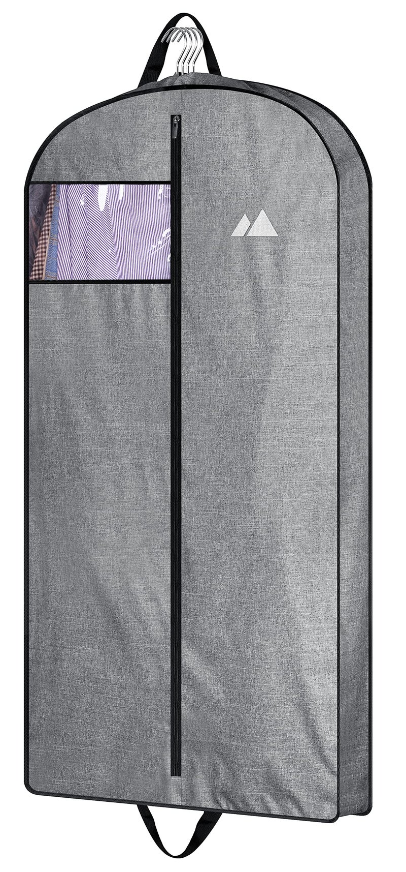 حقائب ملابس معلقة ثقيلة من MISSLO 43 للسفر، حقيبة بدلة للرجال، غلاف بدلة مقاوم للماء من قماش أوكسفورد، لتخزين الملابس في الخزانة مع تطريز مخصص