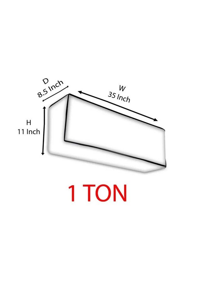 Da Anushi Polyester Split Ac Cover Indoor Unit For 1 Ton Capacity Ac, All Weather Cover/Attractive Digital Prints/Dustproof/Water Resistant Ac Cover (Black Flower) - Image 4