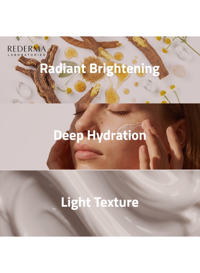 Rederma Alpha Arbutin Brightening Cream, Niacinamide & Licorice Extract - Light Fast Absorbing Formula for Face and Neck - Image 3