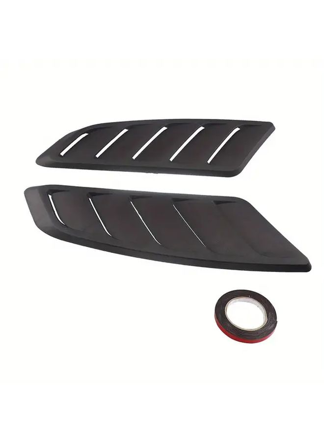 Car Hood Decorative Air Outlet Panel Black ABS Universal Fit For Wild Horse Engine Hood Vent Cover - Image 5