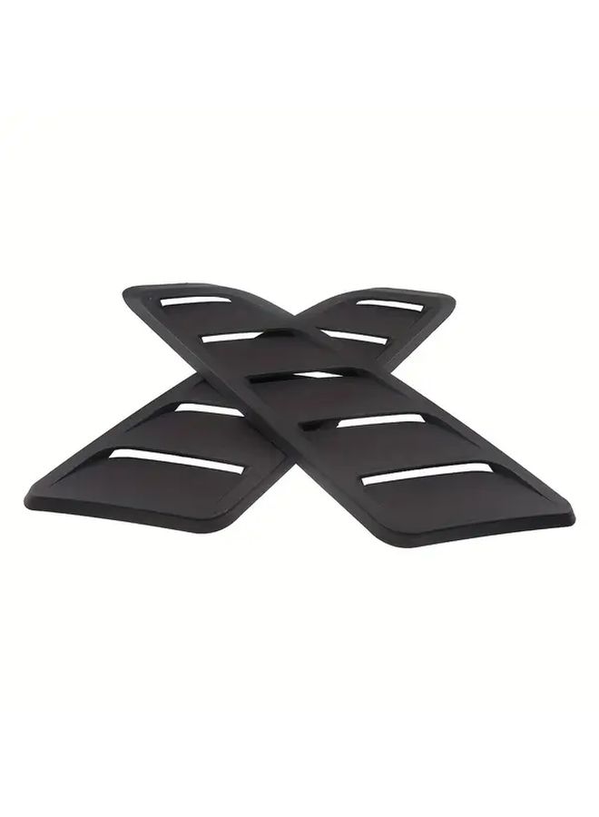 Car Hood Decorative Air Outlet Panel Black ABS Universal Fit For Wild Horse Engine Hood Vent Cover - Image 4