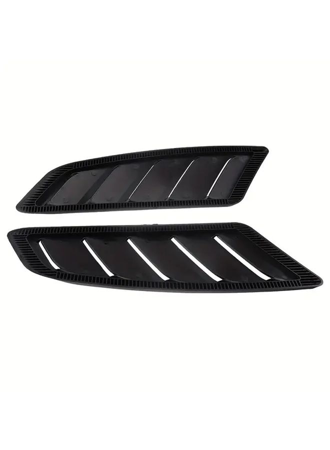 Car Hood Decorative Air Outlet Panel Black ABS Universal Fit For Wild Horse Engine Hood Vent Cover - Image 1