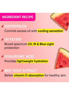 Dot & Key Dot & Key Watermelon Hyaluronic Cooling Sunscreen SPF 50 PA+++ Combo (Pack of 2, 50gm each) | For Oily, Normal & Combination Skin | UV + Blue Light Protection | Lightweight | No White Cast  - Image 5