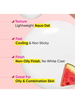 Dot & Key Dot & Key Watermelon Hyaluronic Cooling Sunscreen SPF 50 PA+++ Combo (Pack of 2, 50gm each) | For Oily, Normal & Combination Skin | UV + Blue Light Protection | Lightweight | No White Cast  - Image 2