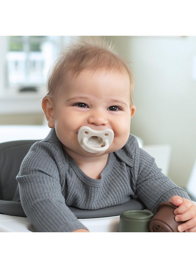 Chicco PhysioForma Luxe Silicone One Piece Pacifier for Babies Aged 0-6m | Fashion Textured Shield | BPA & Latex Free| Reusable Sterilizing Case| Pearl Grey, 2pk - Image 3