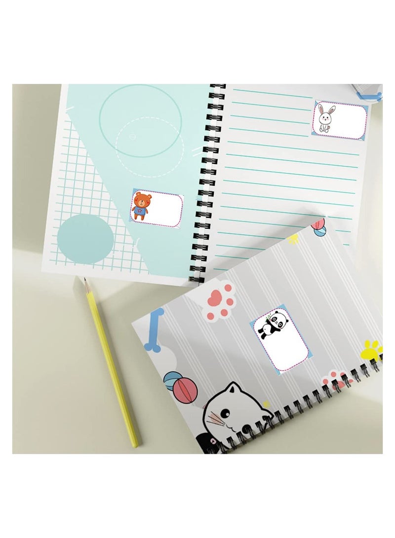 SOLARAE Personalized Animal Name Tag Stickers - 1750 Adhesive Labels for Kids' Clothes, Desks, Boxes, and Mailing. Perfect for Teachers, Nurseries, Schools, and Home Use - 5 Rolls Included. - Image 2