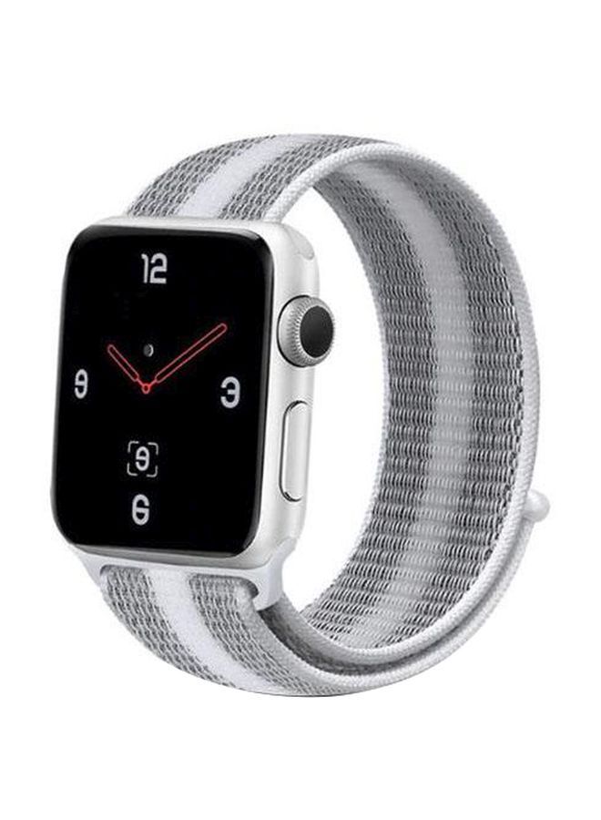 NIBEMINENT Replacement Band For Apple watch 42/44 mm Grey/White