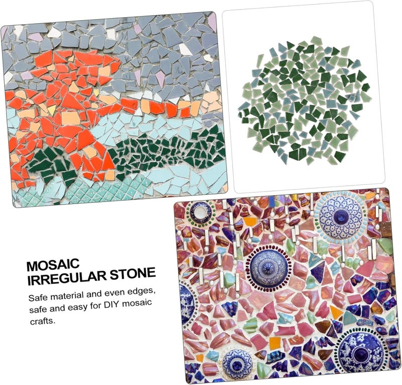 200g DIY Tiles Decorative Porcelain Geometric Assortment Ceramic Tile DIY Assortment - Image 3