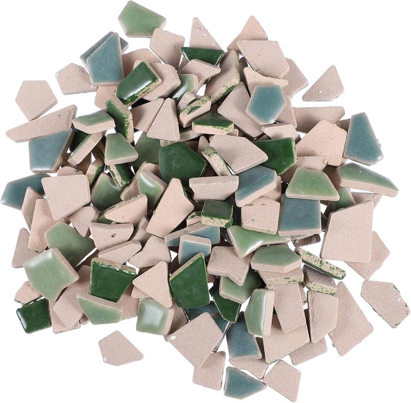 200g DIY Tiles Decorative Porcelain Geometric Assortment Ceramic Tile DIY Assortment - Image 1