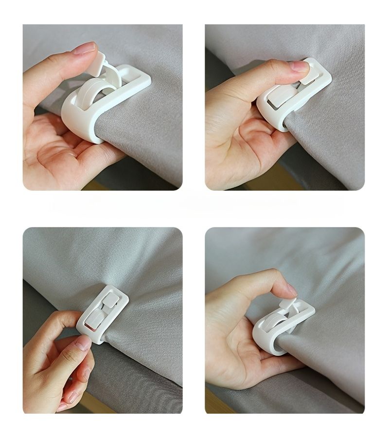 2Pcs Needle Free Safety Strong Fixation Anti Slip Sheet Clips For Deep Mattress Home - Image 5