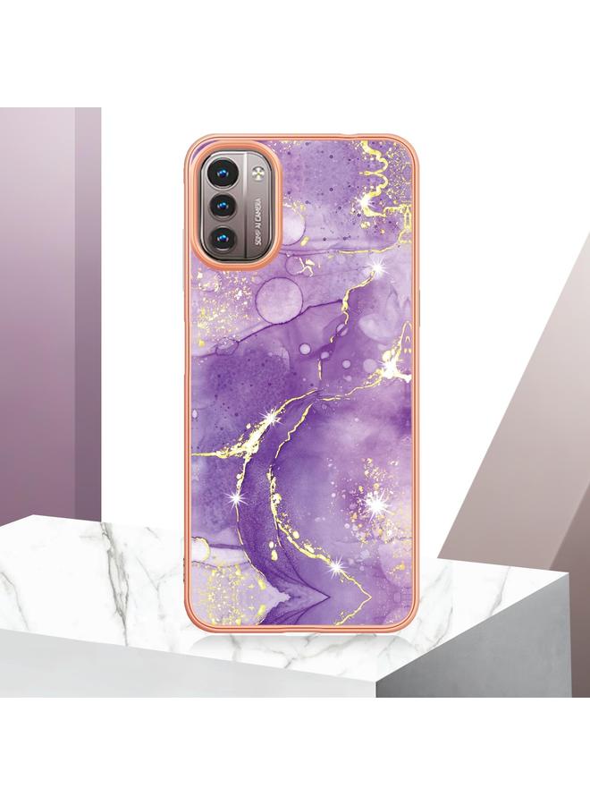S-TOP Case For Nokia G21 / G11 Electroplating Marble Pattern Dual-side IMD TPU Phone Case - Image 2