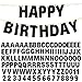 TaoBary 112 Pcs DIY Letter Kit Glitter Customizable Banner Letters Include 107 Letters and Numbers 3 Rope and 2 Needles for Birthday Halloween Christmas Wedding Valentine Party DecorBlack - Image 3