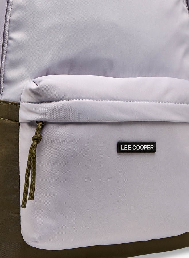 Lee Cooper Colourblock Backpack with Adjustable Shoulder Straps and Zip Closure - 15x30x40 cm - Image 4