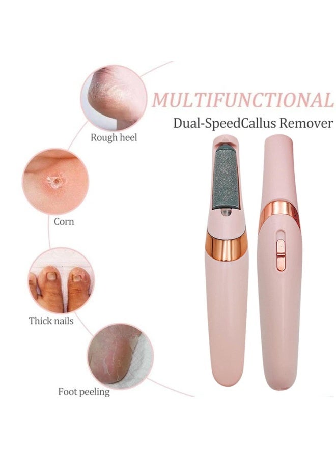 Electric Foot Callus Remover, Foot Grinder, Dead Skin Remover Pedicure Tool, Dual Roller Heads Foot Care Device, Rechargeable Foot File for Women, Hard Skin Remover Pedicure Machine - Image 2