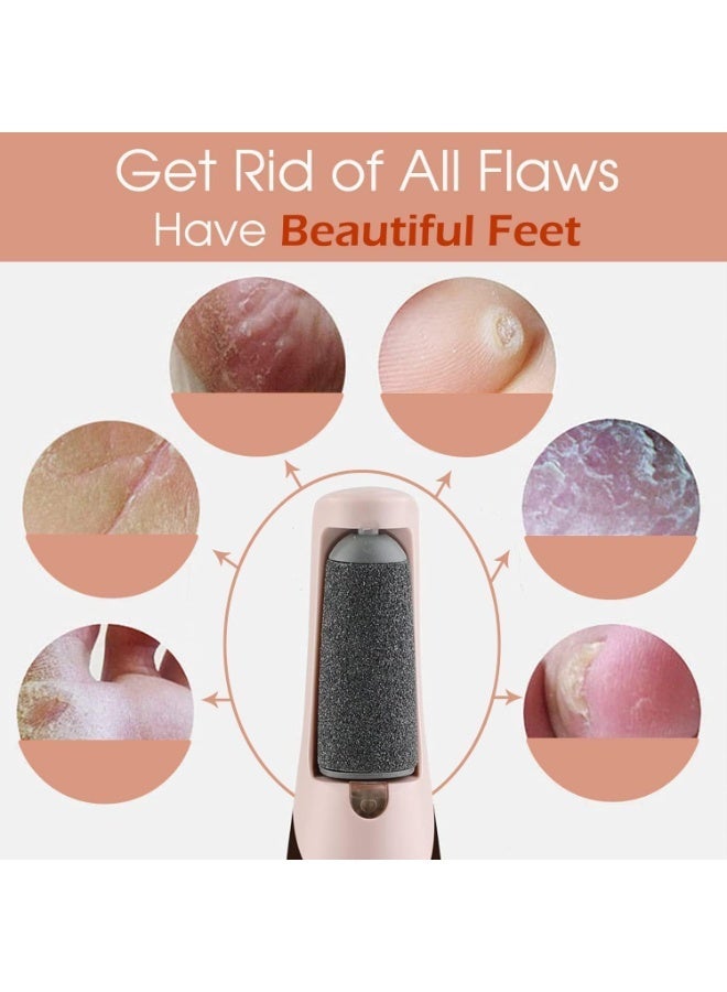 Electric Foot Callus Remover, Foot Grinder, Dead Skin Remover Pedicure Tool, Dual Roller Heads Foot Care Device, Rechargeable Foot File for Women, Hard Skin Remover Pedicure Machine - Image 4