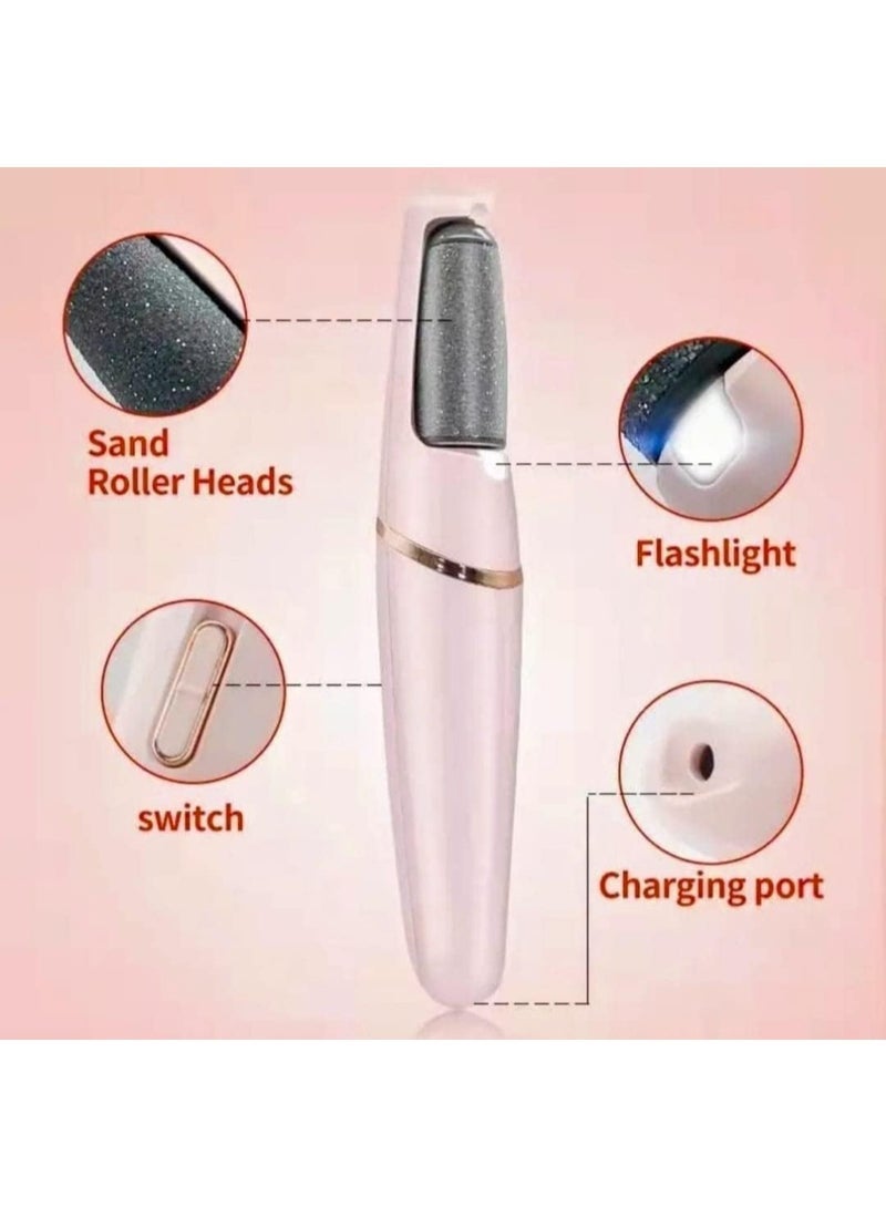 Electric Foot Callus Remover, Foot Grinder, Dead Skin Remover Pedicure Tool, Dual Roller Heads Foot Care Device, Rechargeable Foot File for Women, Hard Skin Remover Pedicure Machine - Image 3