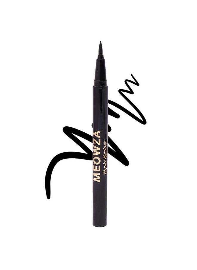 Winky Lux Meowza Liquid Eyeliner - Long-Lasting Black Eyeliner, Eyeliner Liquid Liner Black, 0.6 ml  - Image 1