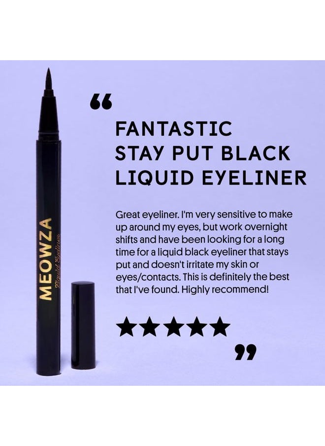 Winky Lux Meowza Liquid Eyeliner - Long-Lasting Black Eyeliner, Eyeliner Liquid Liner Black, 0.6 ml  - Image 5