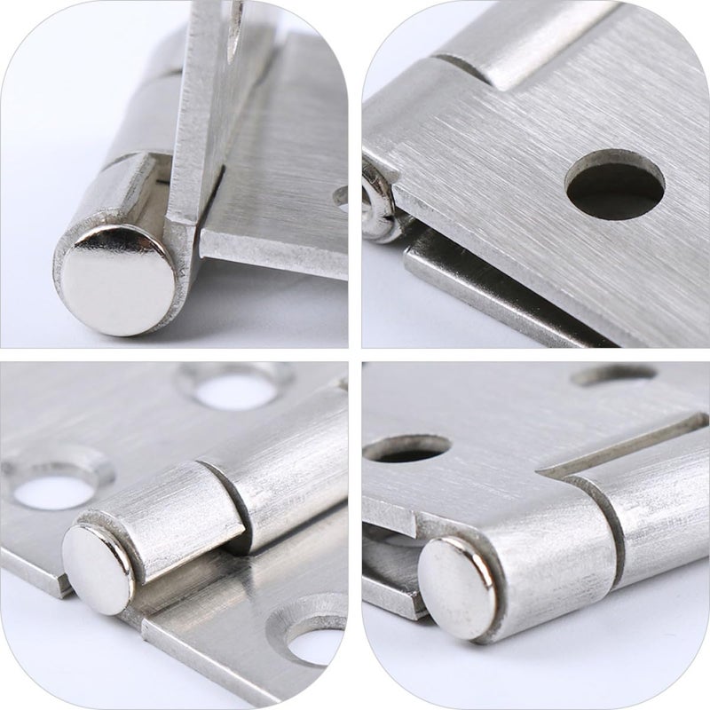 2 Pcs Stainless Steel Folding Table Hinges Small Cabinet Hardware for Dining Table Jewelry Box - Image 5