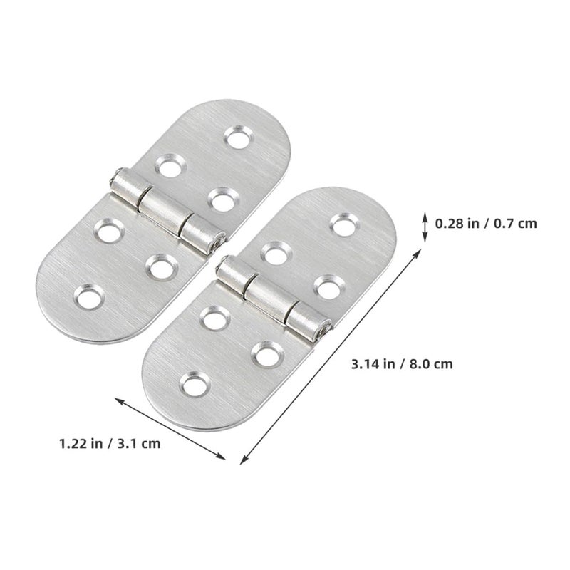 2 Pcs Stainless Steel Folding Table Hinges Small Cabinet Hardware for Dining Table Jewelry Box - Image 3