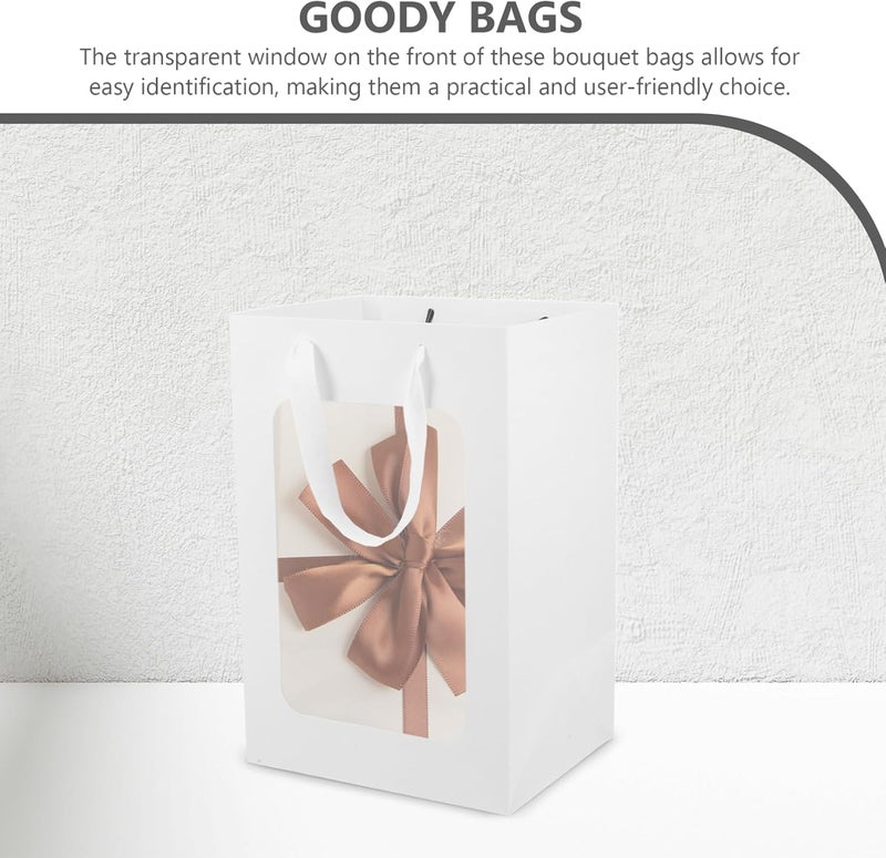 JECOMPRIS 10pcs Bags with Handles Clear Bags for Transparent for Birthday,Wedding,Party Supplies - Image 4