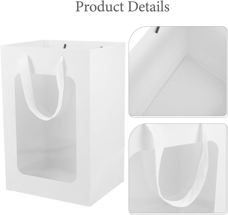 JECOMPRIS 10pcs Bags with Handles Clear Bags for Transparent for Birthday,Wedding,Party Supplies - Image 5
