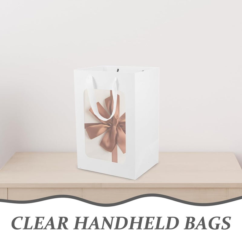 JECOMPRIS 10pcs Bags with Handles Clear Bags for Transparent for Birthday,Wedding,Party Supplies - Image 3