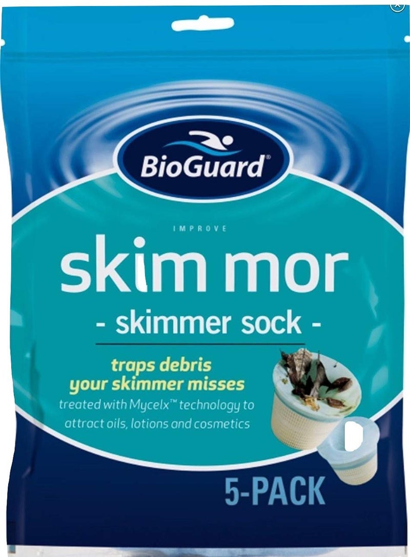 BioGuard Skim Mor, 1 Pack, Treated with Myclex Technology, Catches Debris Your Skimmer Misses, Enhances Filter Efficiency