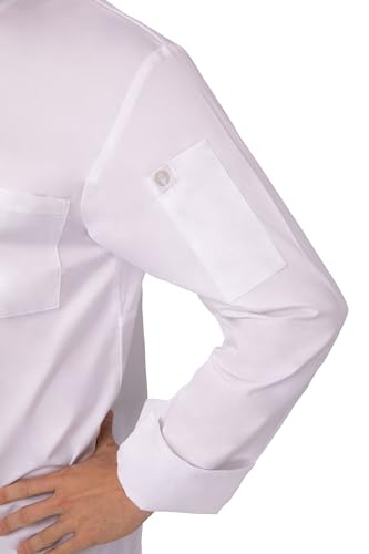 Chef Works معطف الطهاة للرجال من شيف ووركس كالغاري بفتحات تهوية باردة، أبيض، كبير جداً - Image 3