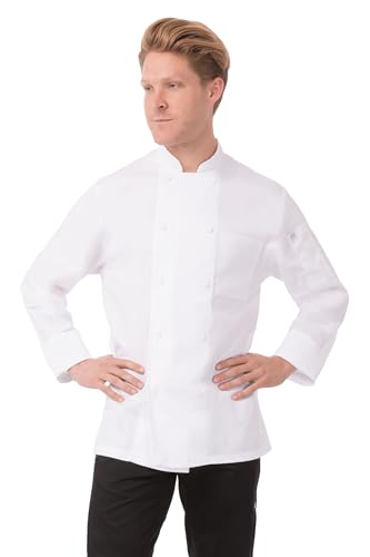 Chef Works معطف الطهاة للرجال من شيف ووركس كالغاري بفتحات تهوية باردة، أبيض، كبير جداً - Image 5