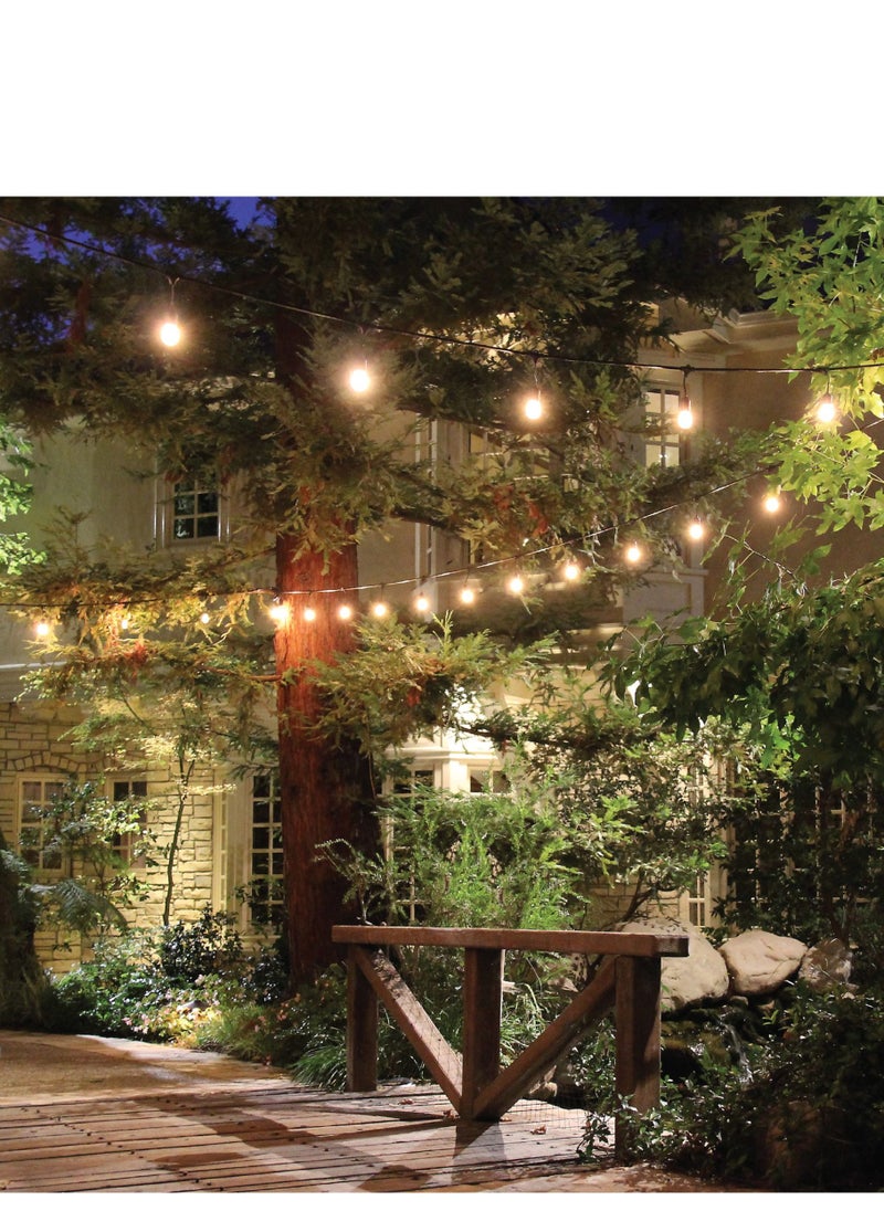Feit Electric - 48ft LED Indoor/Outdoor Weatherproof String Lights Set Warm White 14.6 m - Image 1