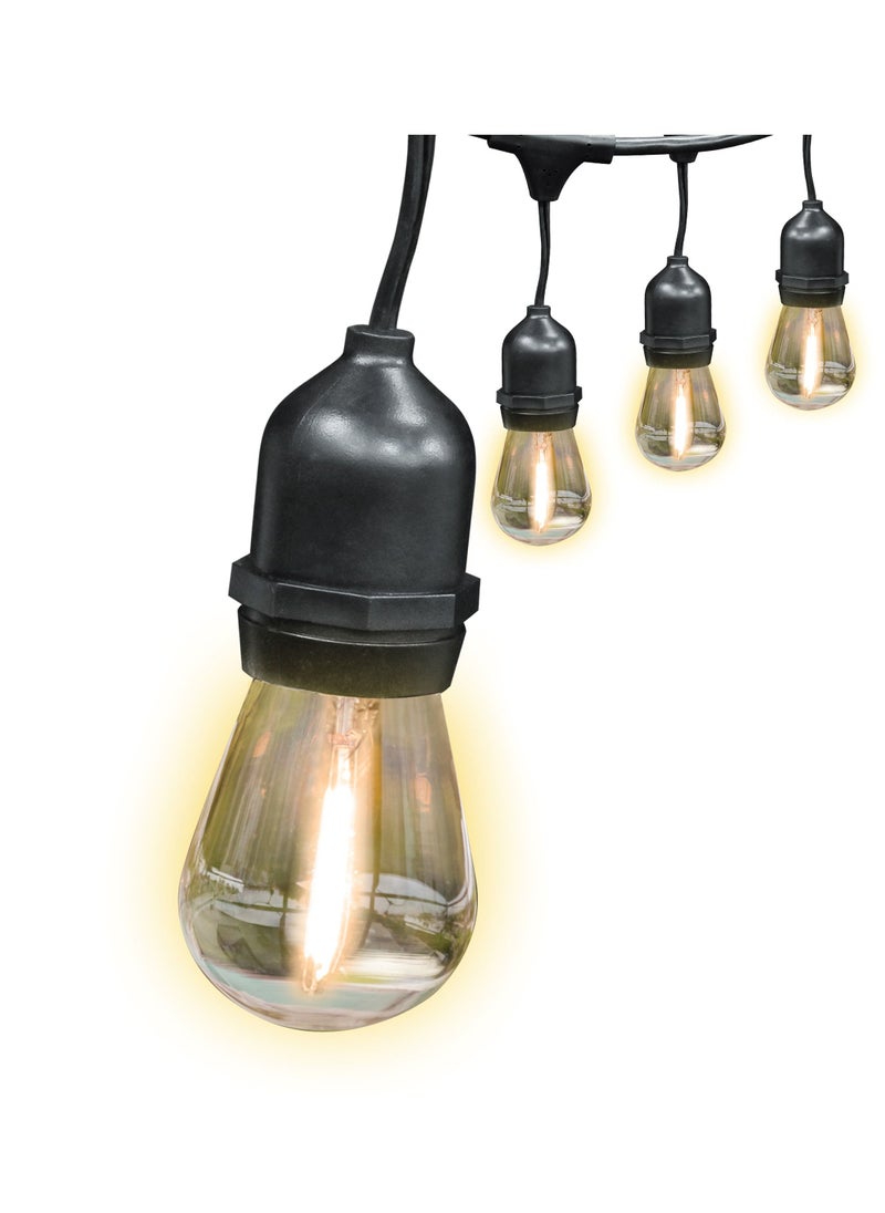 Feit Electric - 48ft LED Indoor/Outdoor Weatherproof String Lights Set Warm White 14.6 m - Image 1