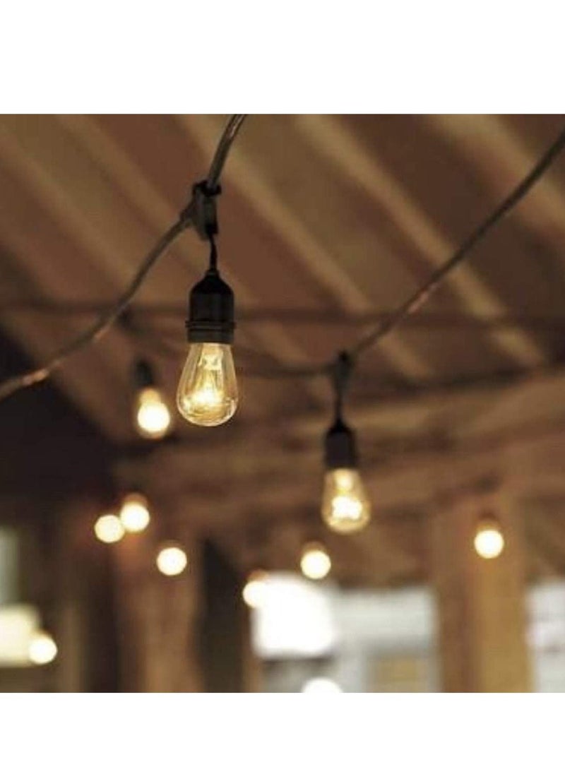 Feit Electric - 48ft LED Indoor/Outdoor Weatherproof String Lights Set Warm White 14.6 m - Image 1