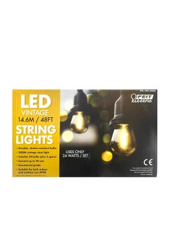 48ft LED Indoor/Outdoor Weatherproof String Lights Set Warm White 14.6 m