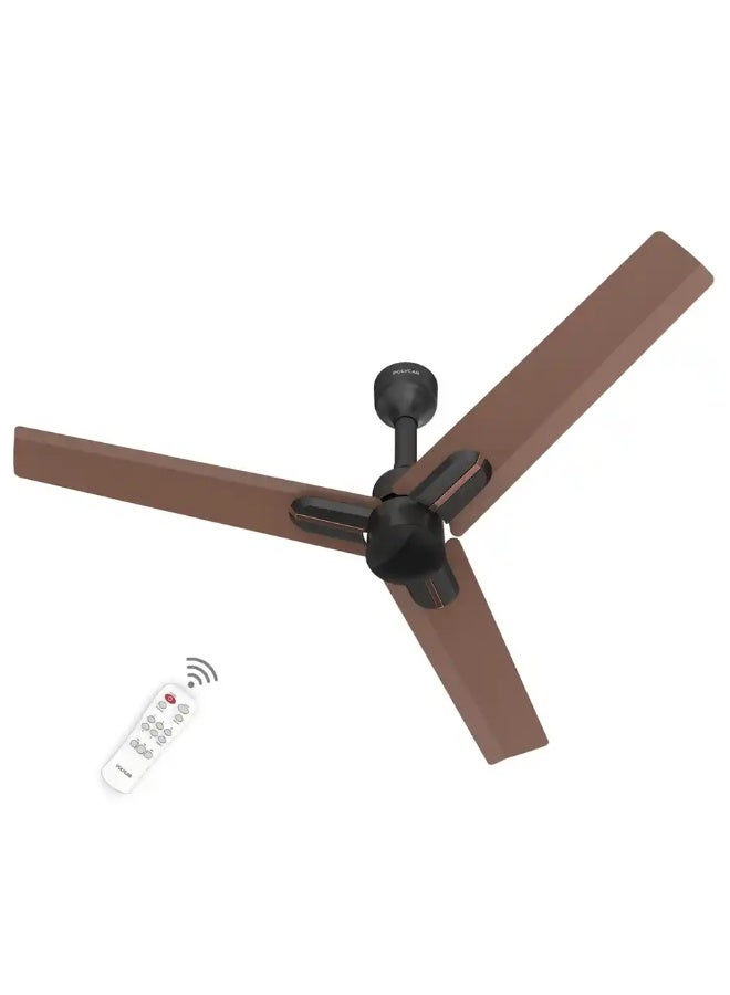 Polycab Wizzy Neo BLDC Ceiling fan,1200mm,Remote Control,100% Copper,6 Speed Setting,Copper Brown - Image 1