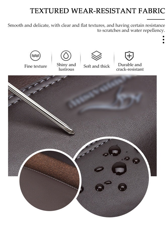 DUNISO Men's Handbag Clutch Bag,  Stylish and Durable Men's Handbag，Large Capacity with 1 Inner Patch Bag, 1 Main Bag, 3 Card Slots, External Insertion Bag, Multi functional Anti-Theft Wearproof Waist Bag - Image 4