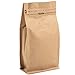 felipack 50 Count 32 Ounces1Kg Kraft Paper Coffee Bags High Barrier Kraft Foil Liner Flat Bottom Coffee Pouches with Degassing Valve Food Storage Bags with Rsealable Zipper Easy Open Tape 50pcs 32oz1kg - Image 1