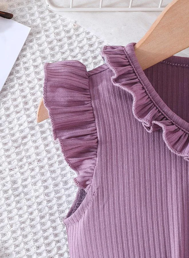 Take Two Take Two Purple Bow Detail Embellished Mesh Dress