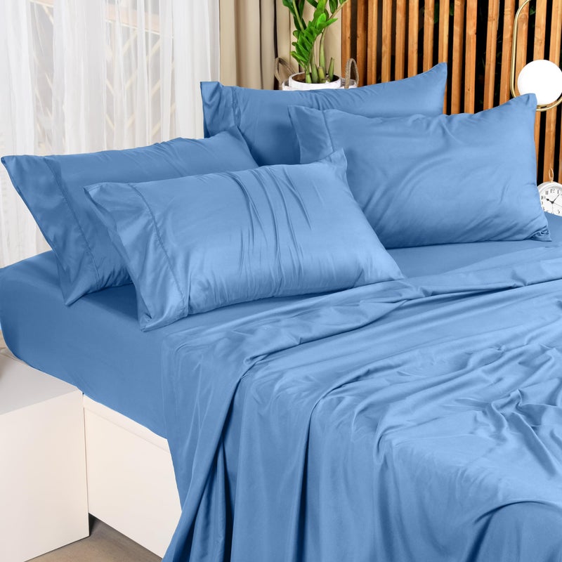 Utopia Bedding Queen Sheet Set â€“ 4 Piece Bed Sheets for Queen Size Bed, Soft and Breathable Microfiber, Includes 1 Fitted Sheet, 1 Flat Sheet and 2 Pillowcases (Dutch Blue) - Image 5