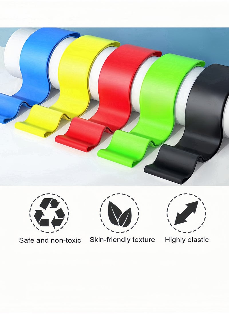 Generic 5 Different Resistance Levels Resistance Bands, Portable Exercise, Natural Latex Material, Heavy Duty, For Strength Training and Fitness Workouts, Pilates, Yoga Sports  - Image 3