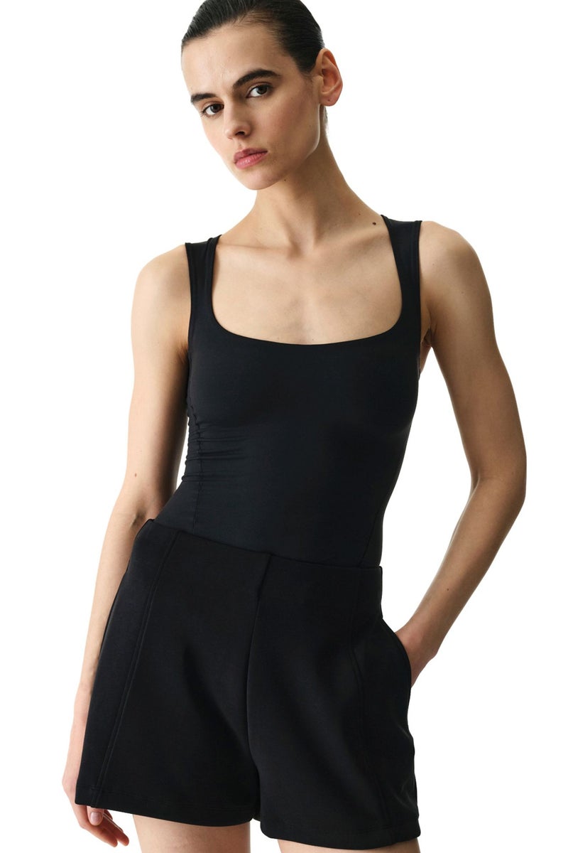 PENTI U Neck Textured Bodysuit - Image 1