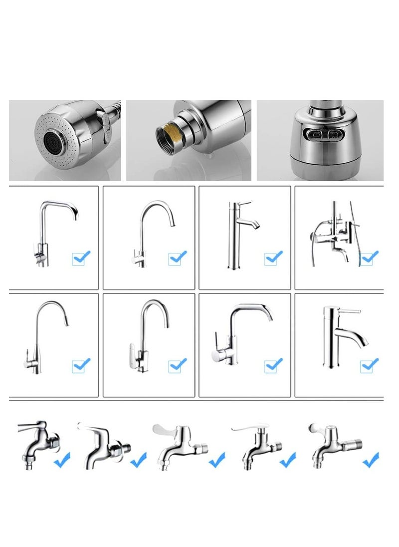 Oasisgalore - 360°Swivel Sink Faucet Sprayer Head Replacement for Kitchen Water Saving Faucet for Bathroom Kitchen - Image 1
