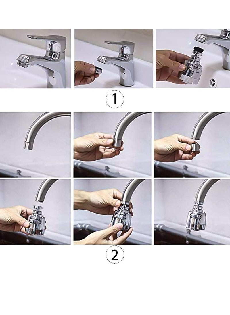 Oasisgalore - 360°Swivel Sink Faucet Sprayer Head Replacement for Kitchen Water Saving Faucet for Bathroom Kitchen - Image 1