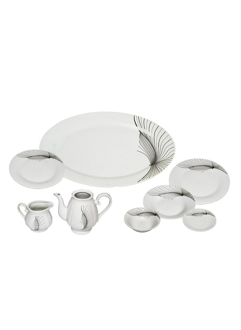 BASURRAH Dinner set 58 pieces with a pattern 