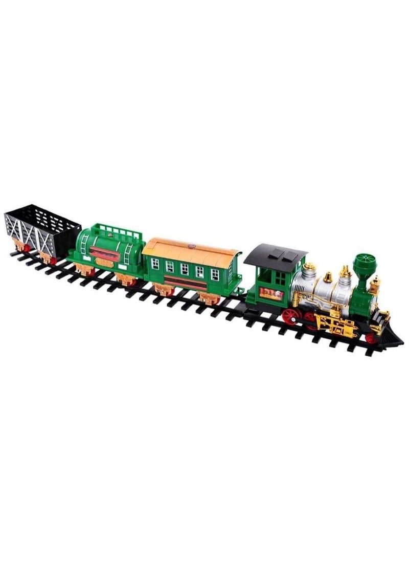 20-Piece Battery Operated Lighted and Animated Classic Train Set with Sound toy for kid Big Size  - Image 3
