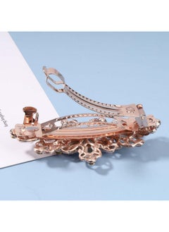 Yheakne Rhinestone Bridal Hair Clip Pin Gold Crystal Wedding Headpieces Shining Headwear Crystal Hair Clips Bridal Hair Accessories For Women And Girls (Champagne)  - Image 3