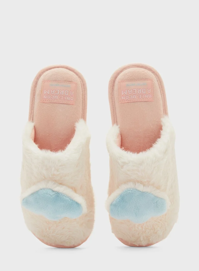 ومن سيكريت Fur Detailed Slip Ons